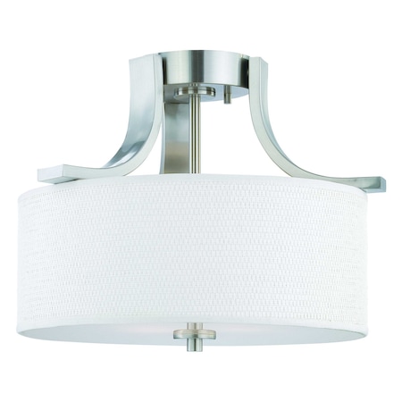 Pendenza 15.25'' Wide 2-Light Flush Mount - Brushed Nickel